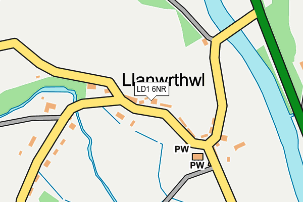 LD1 6NR map - OS OpenMap – Local (Ordnance Survey)