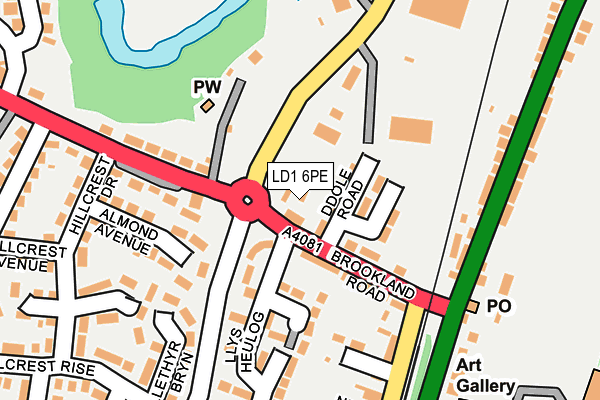 LD1 6PE map - OS OpenMap – Local (Ordnance Survey)