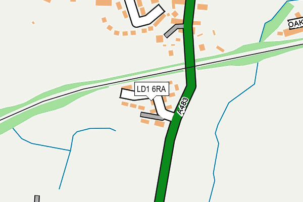 LD1 6RA map - OS OpenMap – Local (Ordnance Survey)