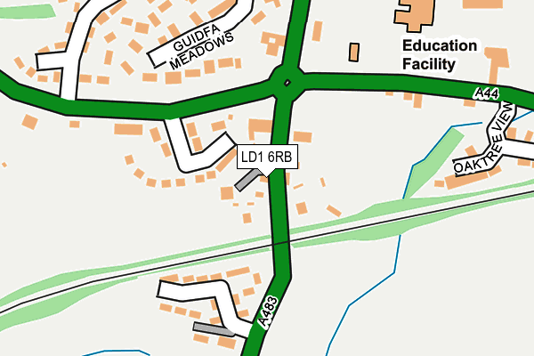 LD1 6RB map - OS OpenMap – Local (Ordnance Survey)