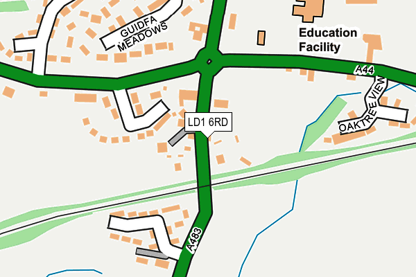 LD1 6RD map - OS OpenMap – Local (Ordnance Survey)