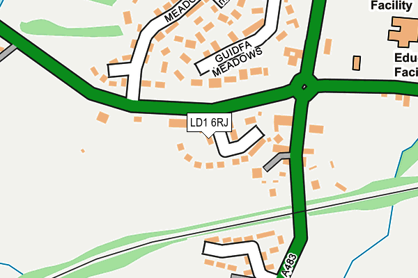 LD1 6RJ map - OS OpenMap – Local (Ordnance Survey)