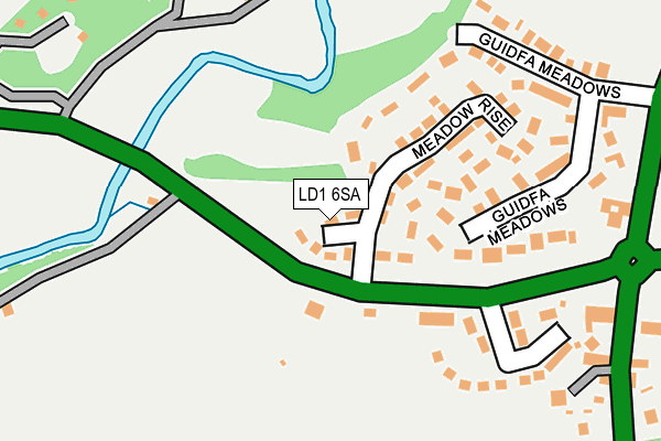 LD1 6SA map - OS OpenMap – Local (Ordnance Survey)