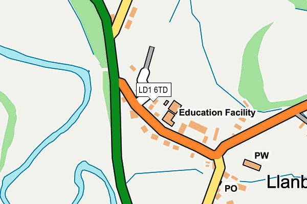 LD1 6TD map - OS OpenMap – Local (Ordnance Survey)