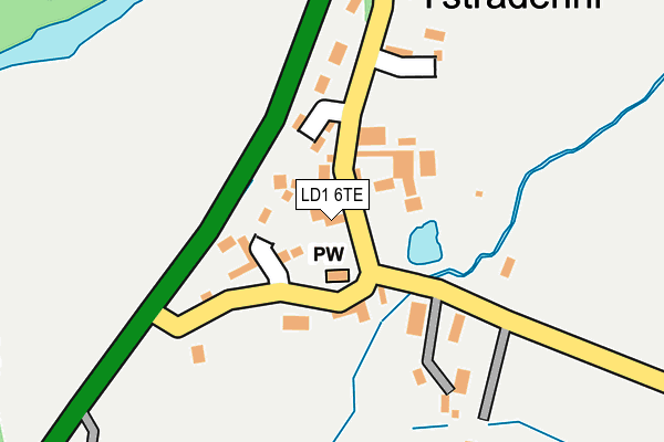 LD1 6TE map - OS OpenMap – Local (Ordnance Survey)