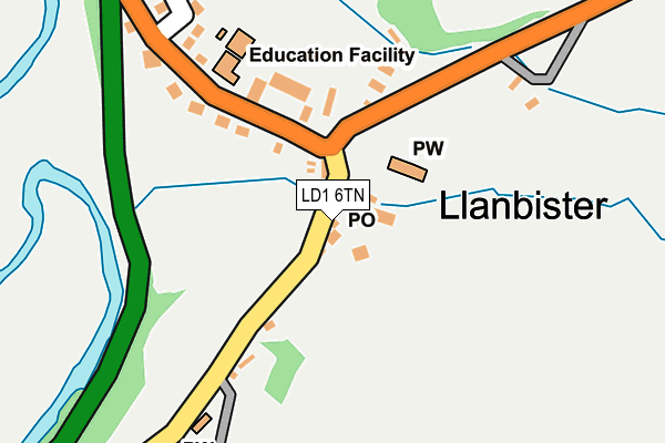 LD1 6TN map - OS OpenMap – Local (Ordnance Survey)