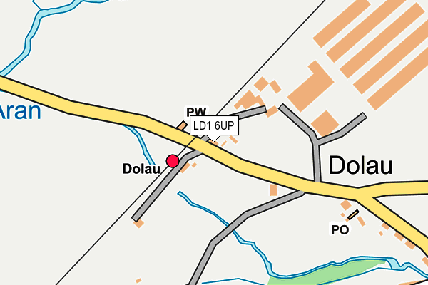 LD1 6UP map - OS OpenMap – Local (Ordnance Survey)