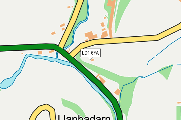 LD1 6YA map - OS OpenMap – Local (Ordnance Survey)