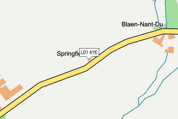LD1 6YE map - OS OpenMap – Local (Ordnance Survey)