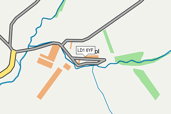 LD1 6YF map - OS OpenMap – Local (Ordnance Survey)
