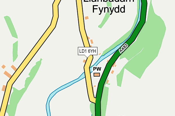 LD1 6YH map - OS OpenMap – Local (Ordnance Survey)