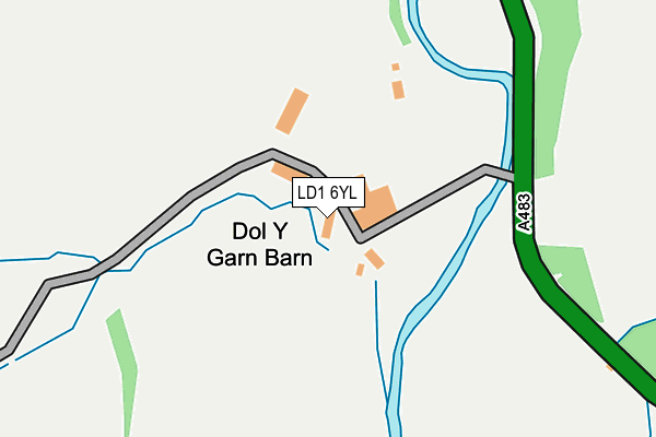 LD1 6YL map - OS OpenMap – Local (Ordnance Survey)