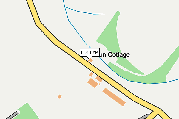 LD1 6YP map - OS OpenMap – Local (Ordnance Survey)