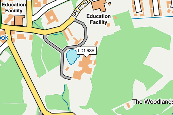 LD1 9SA map - OS OpenMap – Local (Ordnance Survey)