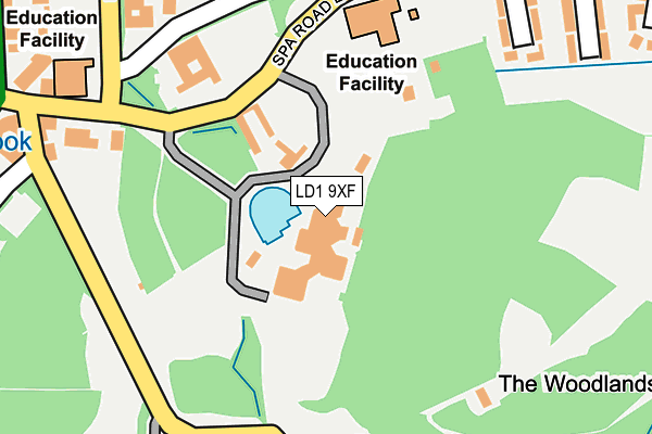 LD1 9XF map - OS OpenMap – Local (Ordnance Survey)