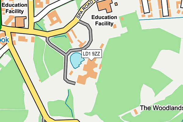 LD1 9ZZ map - OS OpenMap – Local (Ordnance Survey)