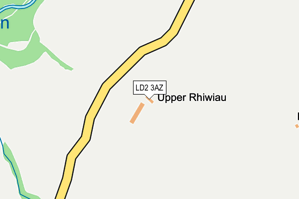 LD2 3AZ map - OS OpenMap – Local (Ordnance Survey)