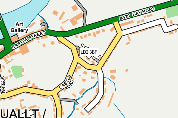 LD2 3BF map - OS OpenMap – Local (Ordnance Survey)