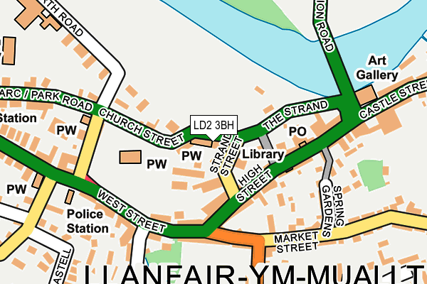 LD2 3BH map - OS OpenMap – Local (Ordnance Survey)