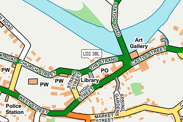 LD2 3BL map - OS OpenMap – Local (Ordnance Survey)