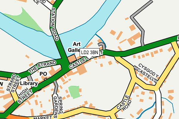 LD2 3BN map - OS OpenMap – Local (Ordnance Survey)