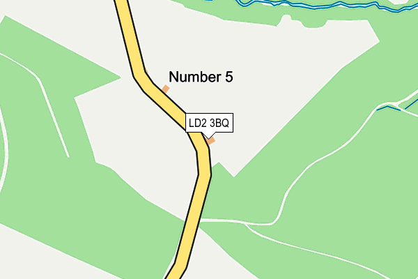 LD2 3BQ map - OS OpenMap – Local (Ordnance Survey)