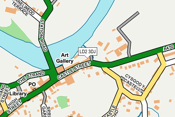 LD2 3DJ map - OS OpenMap – Local (Ordnance Survey)