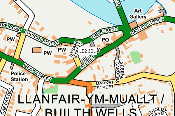 LD2 3DL map - OS OpenMap – Local (Ordnance Survey)