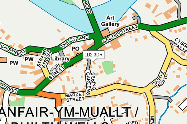 LD2 3DR map - OS OpenMap – Local (Ordnance Survey)