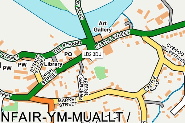 LD2 3DU map - OS OpenMap – Local (Ordnance Survey)