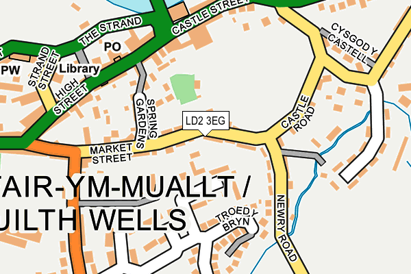LD2 3EG map - OS OpenMap – Local (Ordnance Survey)