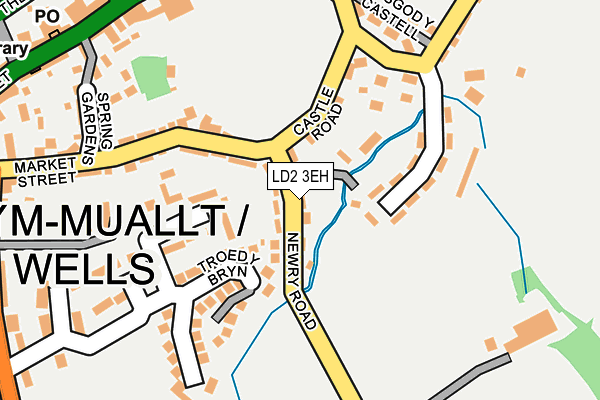 LD2 3EH map - OS OpenMap – Local (Ordnance Survey)