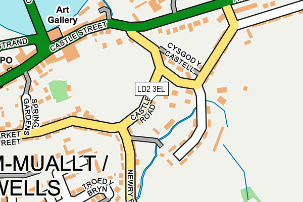 LD2 3EL map - OS OpenMap – Local (Ordnance Survey)