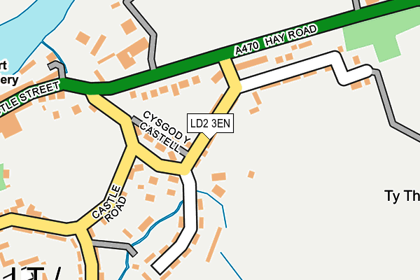 LD2 3EN map - OS OpenMap – Local (Ordnance Survey)
