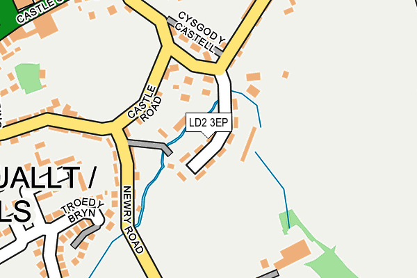 LD2 3EP map - OS OpenMap – Local (Ordnance Survey)