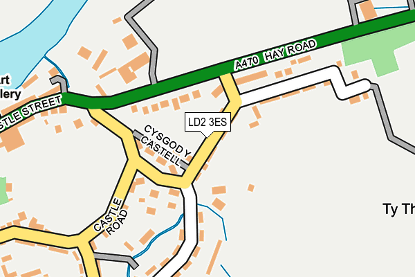 LD2 3ES map - OS OpenMap – Local (Ordnance Survey)