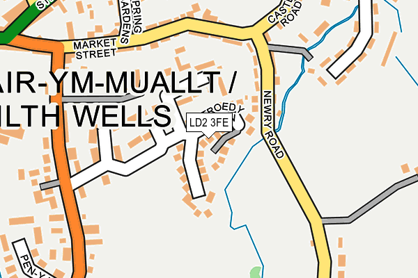 LD2 3FE map - OS OpenMap – Local (Ordnance Survey)