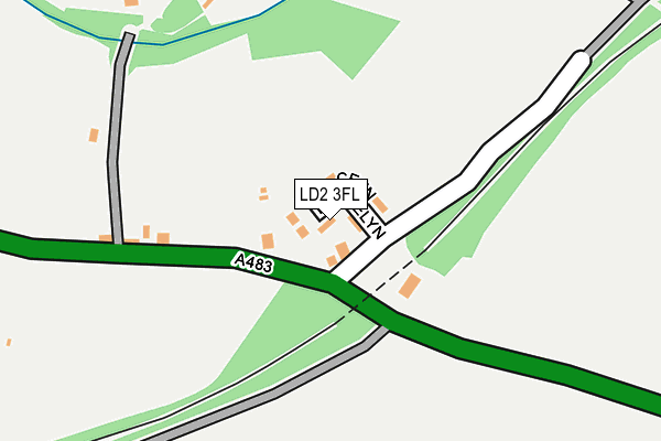 LD2 3FL map - OS OpenMap – Local (Ordnance Survey)