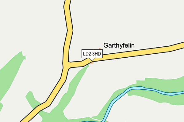 LD2 3HD map - OS OpenMap – Local (Ordnance Survey)
