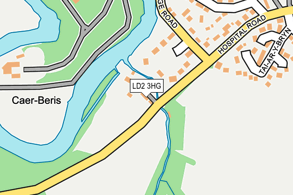 LD2 3HG map - OS OpenMap – Local (Ordnance Survey)