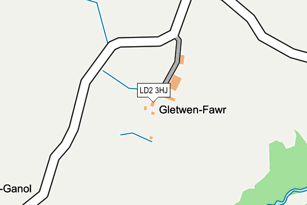 LD2 3HJ map - OS OpenMap – Local (Ordnance Survey)