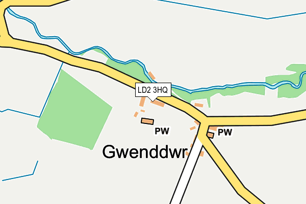 LD2 3HQ map - OS OpenMap – Local (Ordnance Survey)