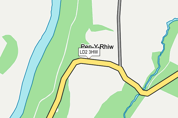 LD2 3HW map - OS OpenMap – Local (Ordnance Survey)