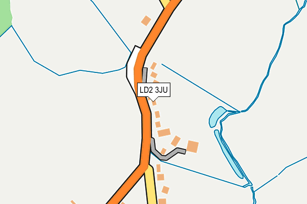 LD2 3JU map - OS OpenMap – Local (Ordnance Survey)