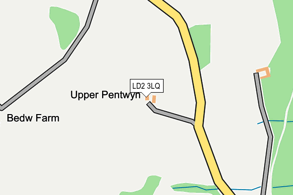 LD2 3LQ map - OS OpenMap – Local (Ordnance Survey)