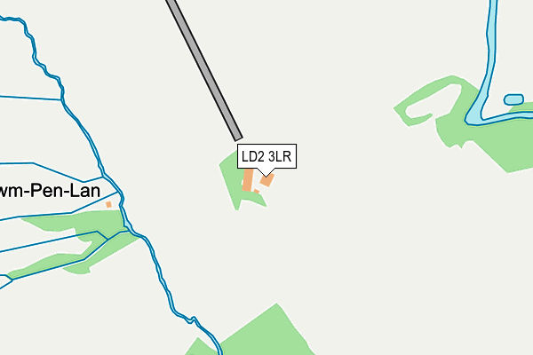 LD2 3LR map - OS OpenMap – Local (Ordnance Survey)