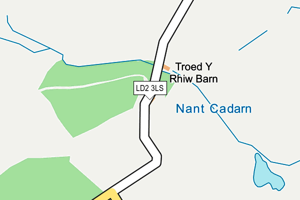 LD2 3LS map - OS OpenMap – Local (Ordnance Survey)