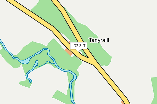 LD2 3LT map - OS OpenMap – Local (Ordnance Survey)