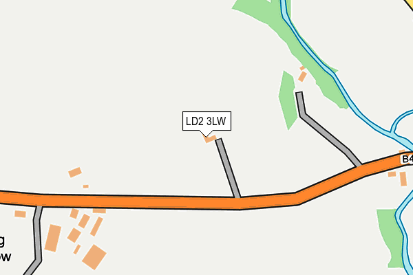 LD2 3LW map - OS OpenMap – Local (Ordnance Survey)