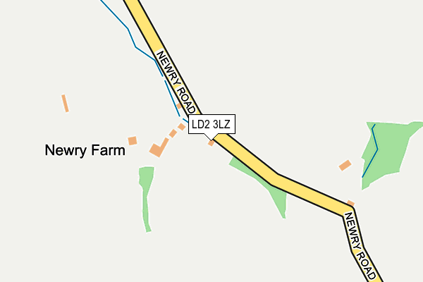 LD2 3LZ map - OS OpenMap – Local (Ordnance Survey)